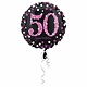 FolieBallon 50 jaar happy birthday pink 43cm