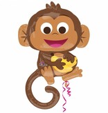 Vrolijke Aap Folieballon 63 x 91 cm