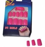 Nagels fluor roze