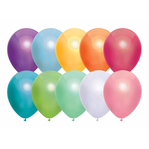 Metallic Ballonnen diverse kleuren 50 stuks