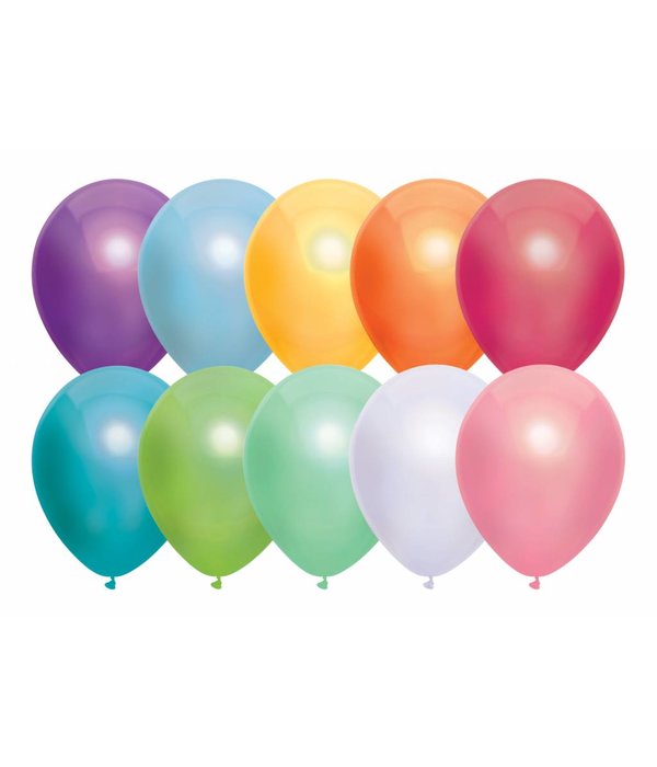 Metallic Ballonnen diverse kleuren 50 stuks