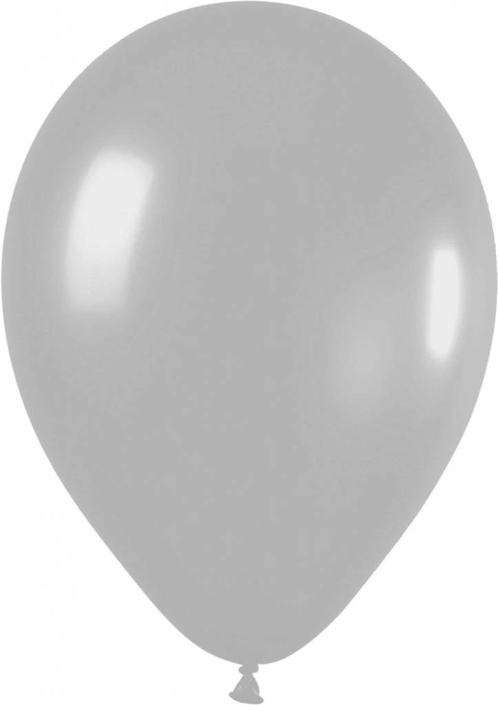 Metallic ballonnen zilver 100 stuks afbeelding