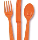 18 stuks oranje bestek assorti
