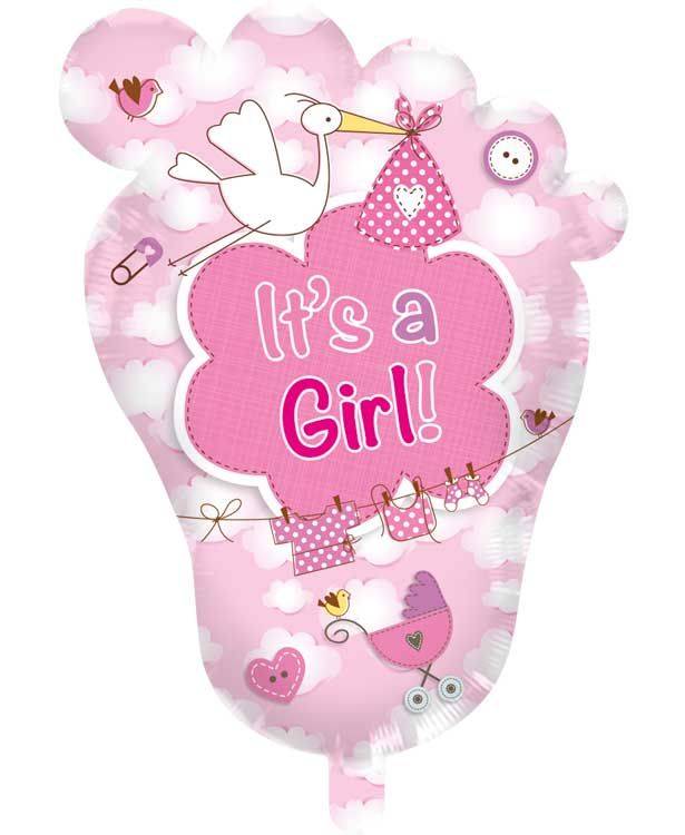 Folieballon It&apos;s A Girl afbeelding