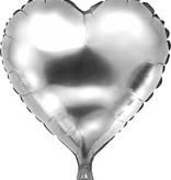 Folie ballon hart zilver 46 x 49 cm