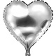 Folie ballon hart zilver 46 x 49 cm