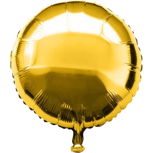 Folieballon rond goud - 46 cm