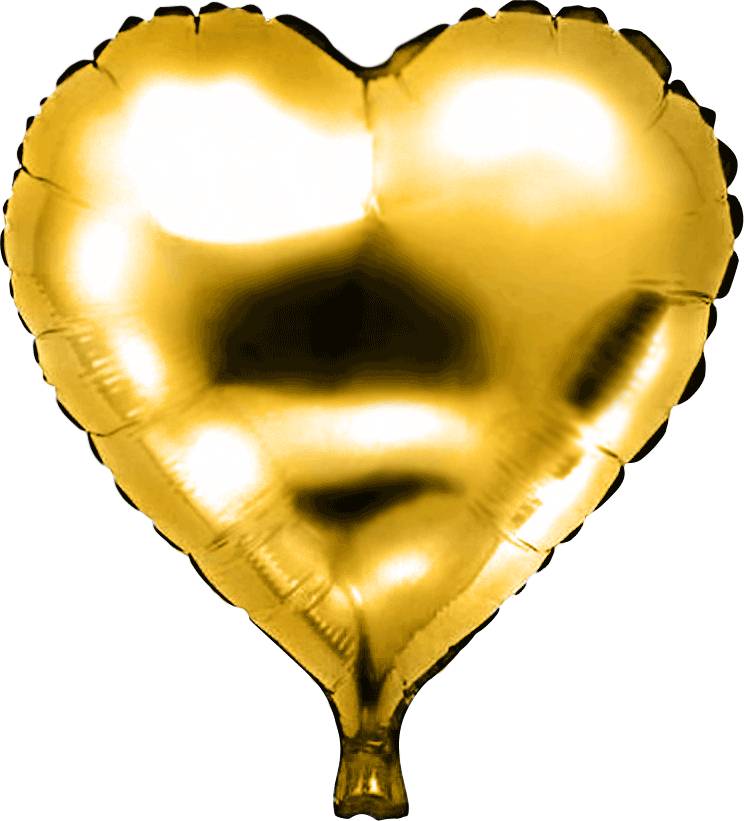 Rimpelingen royalty toespraak Folieballon hart goud 46 x 49 cm - Feestbazaar.nl