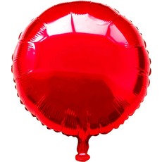 Folieballon rond rood - 46 cm