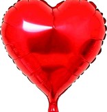 Folieballon hart rood - 45 cm