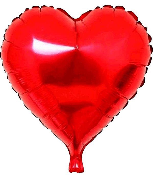 Folieballon hart rood - 45 cm