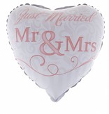 Folieballon Huwelijk Mr & Mrs 46cm