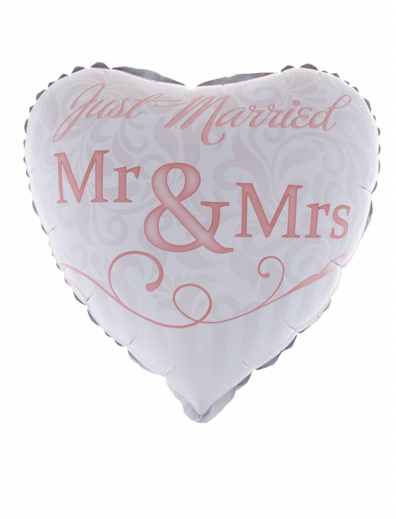 Folieballon Huwelijk Mr & Mrs 46cm afbeelding