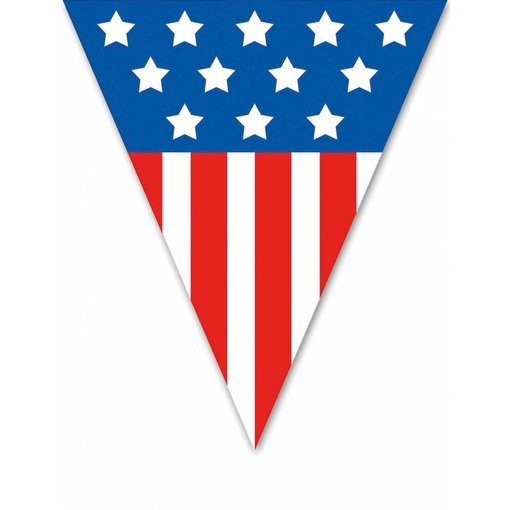 Vlaggenlijn 5 meter 10 vlaggen USA