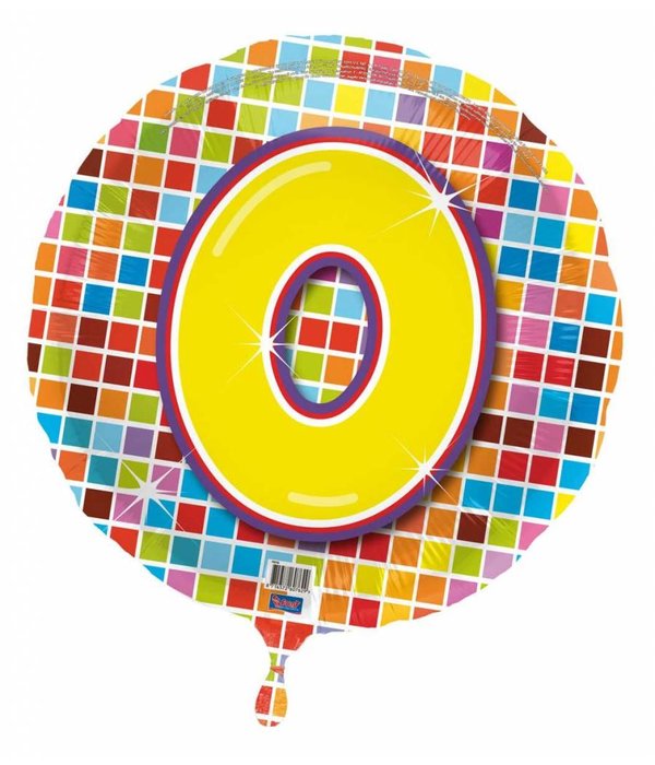 Verjaardags folieballon 0 jaar