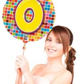 Verjaardags folieballon 0 jaar
