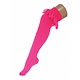 Kniekousen fluor roze met kwastjes