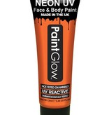 Neon Face & Body paint oranje UV Glow in dark 10ml