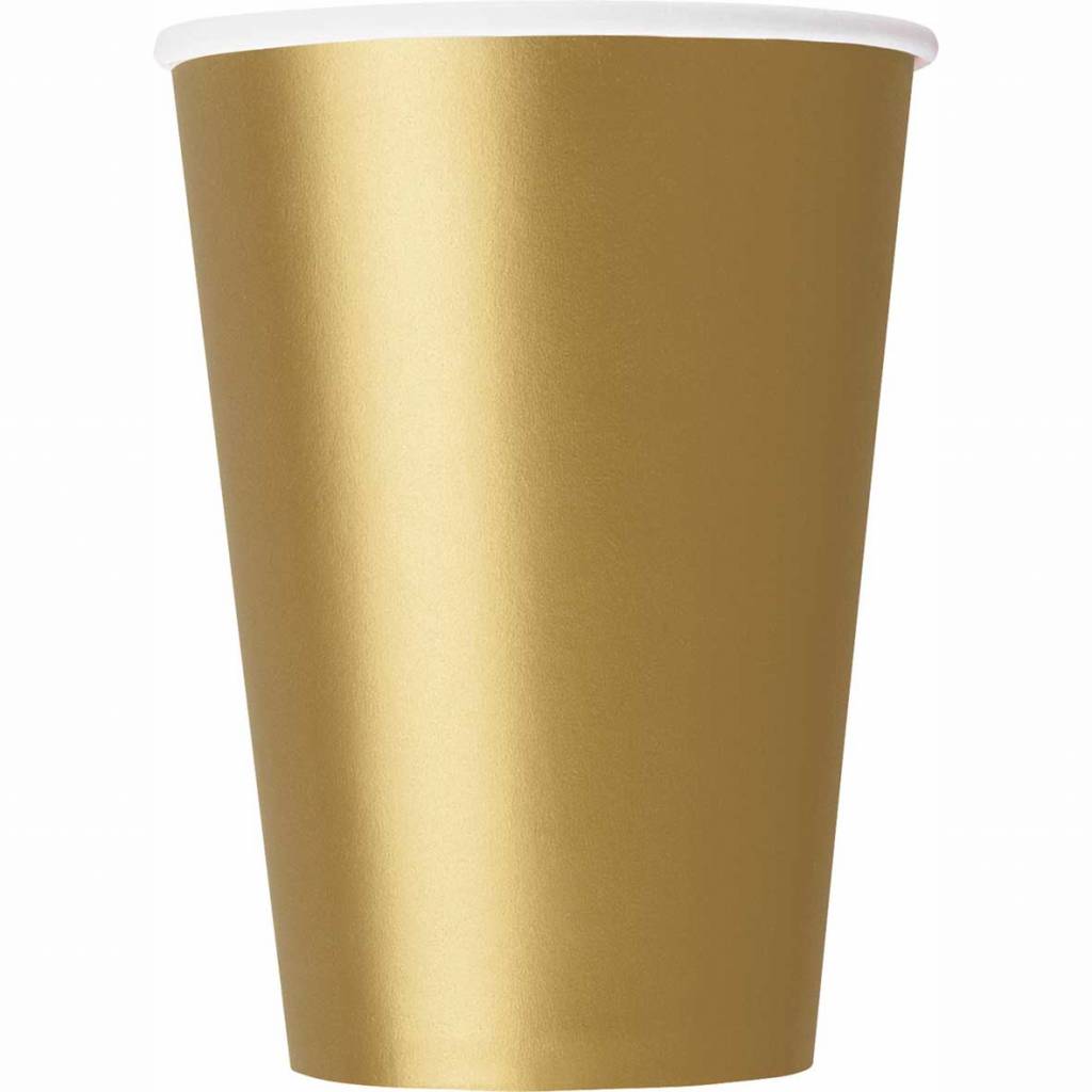 Gouden bekers karton - 14 stuks