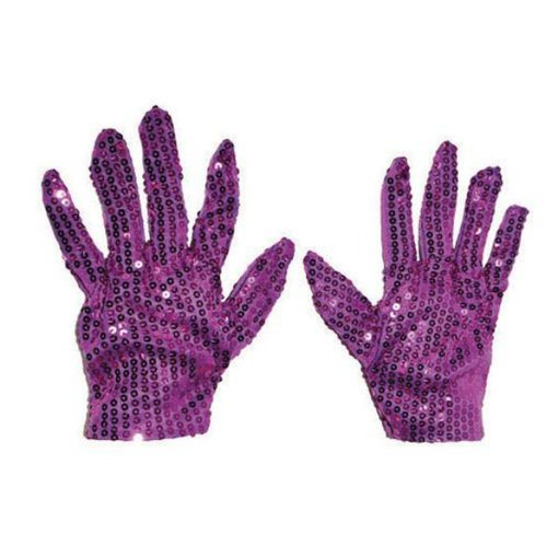 Handschoenen Paars Pailletten