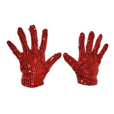 Handschoenen Rood Pailletten