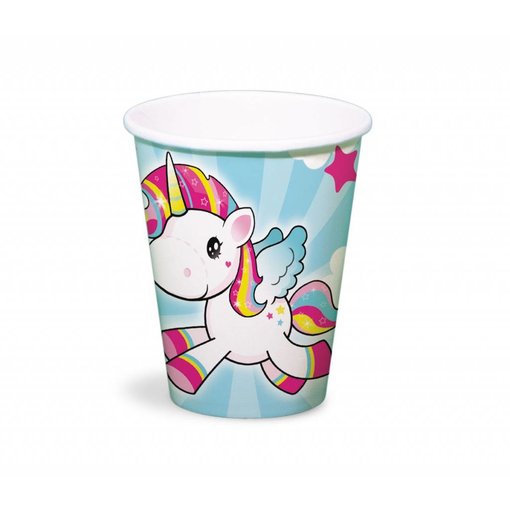 Unicorn bekers (8 stuks)