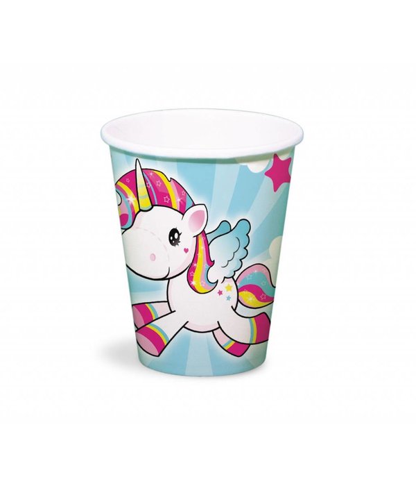 Unicorn bekers (8 stuks)