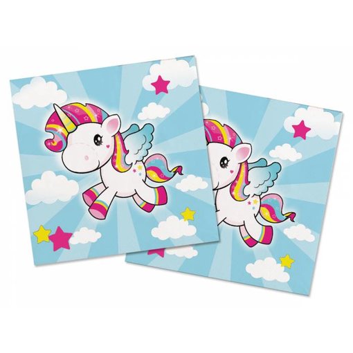 Vliegende Unicorn Servetten 33x33cm