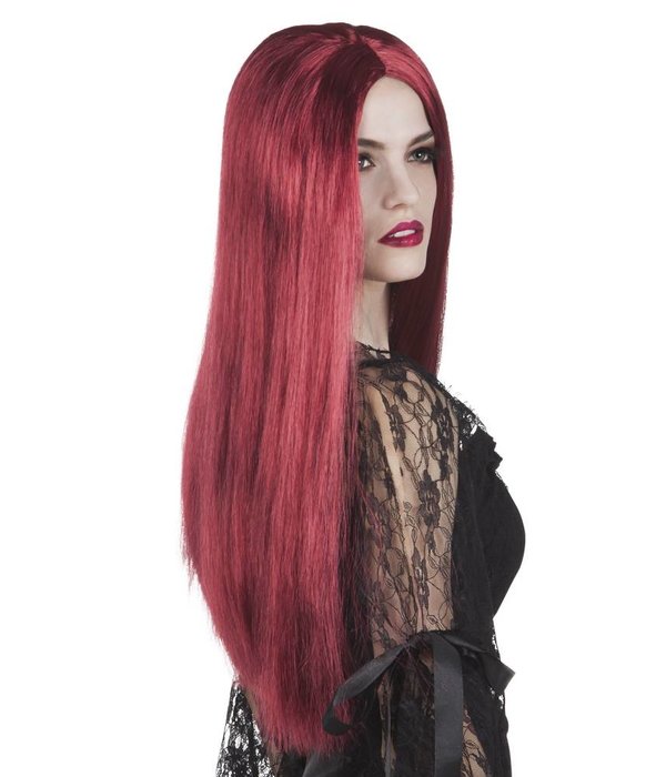 Pruik Heks Mahonie Rood