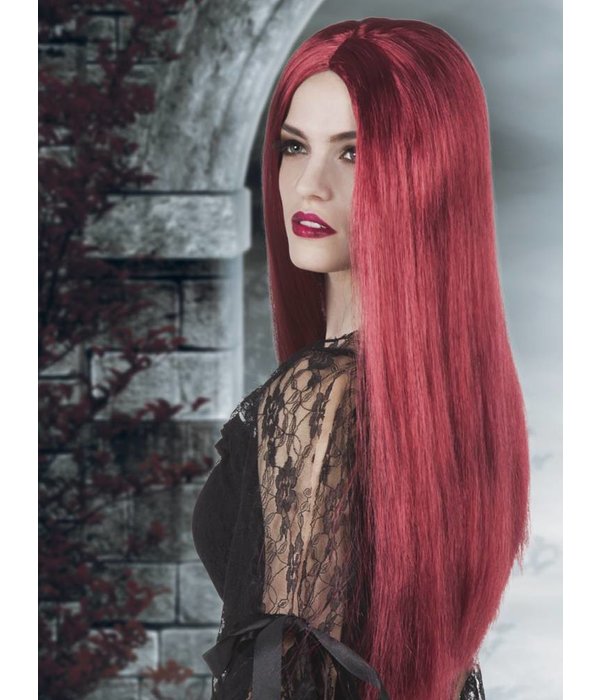 Pruik Heks Mahonie Rood