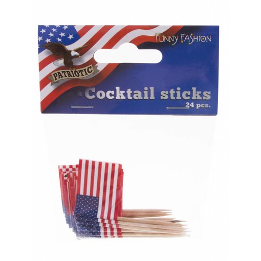 Cocktailprikkers USA Amerika - 24 Stuks