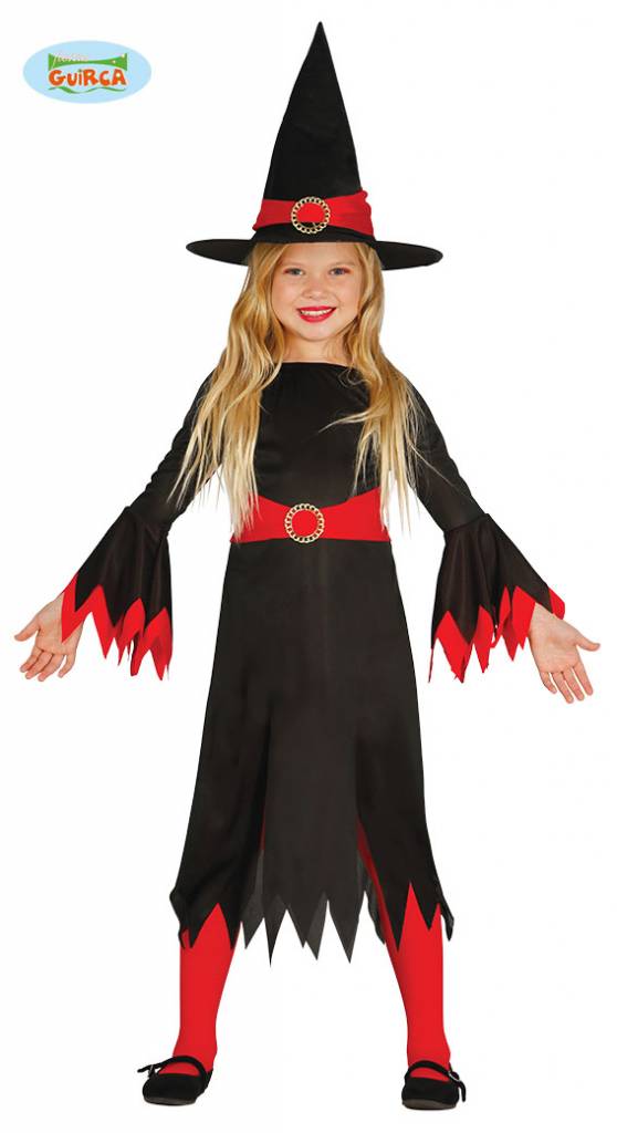 Heksje zwart/rood kind afbeelding