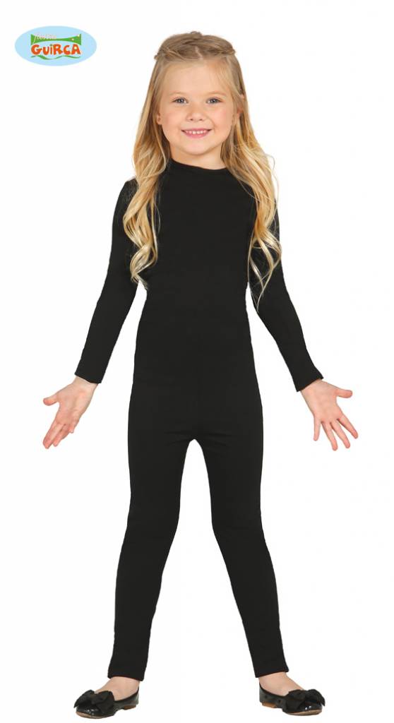 Bodysuit zwart kind Spandex afbeelding