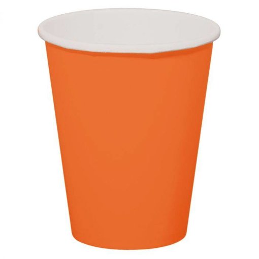 Oranje bekers 350 ml - 8 stuks