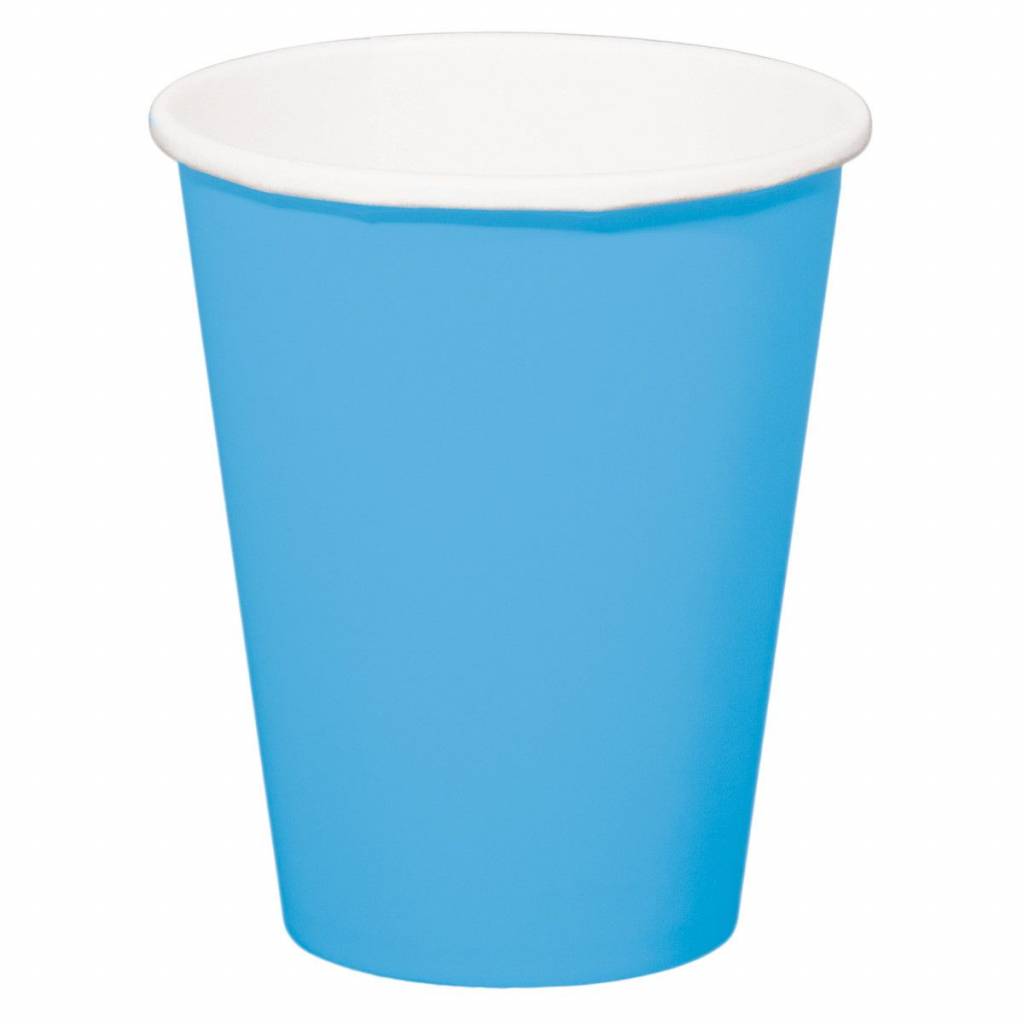 Bekers azuur blauw - 8 stuks afbeelding