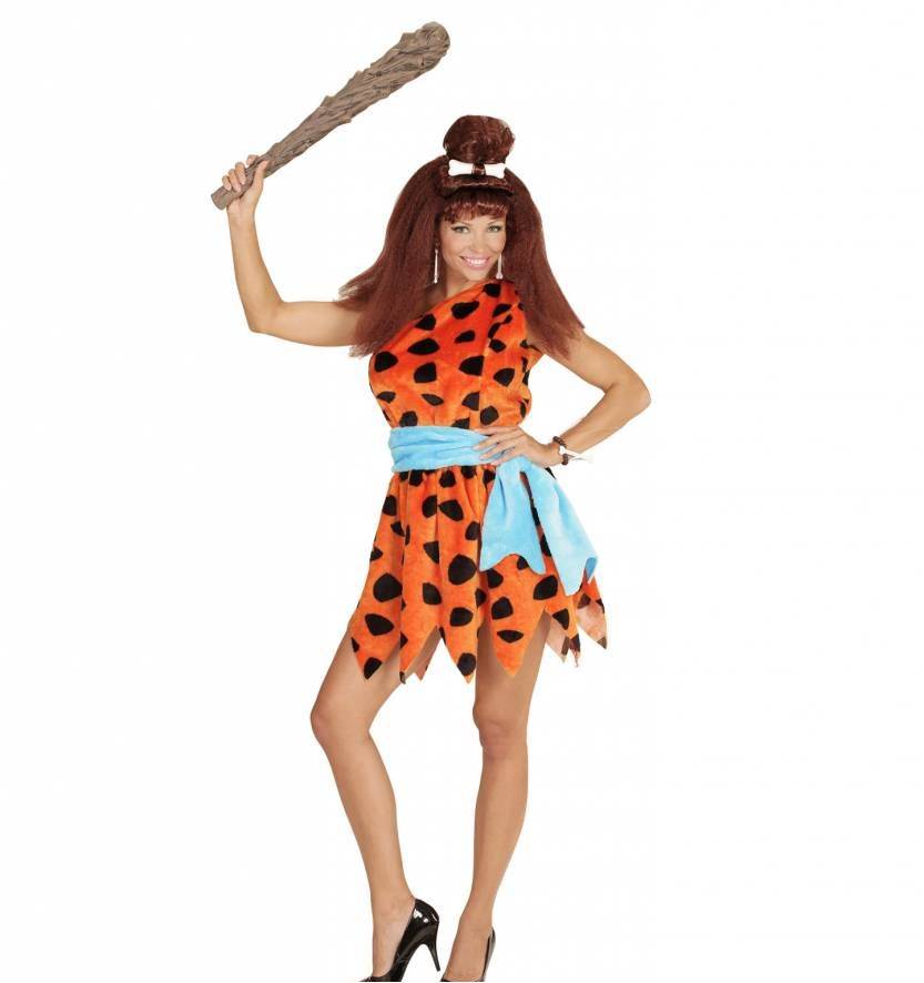 Widmann - The Flintstones Kostuum - Flintstones Vrouw Stenen Tijdperk Kostuum - oranje - Small - Carnavalskleding - Verkleedkleding