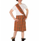 Schots Kostuum Man Oranje 3-Delig