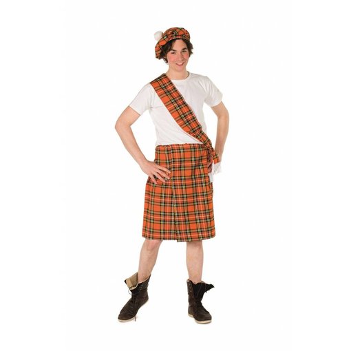 Schots Kostuum Man Oranje 3-Delig