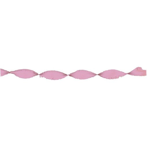 Crepe papier slinger Babyroze - 6 meter