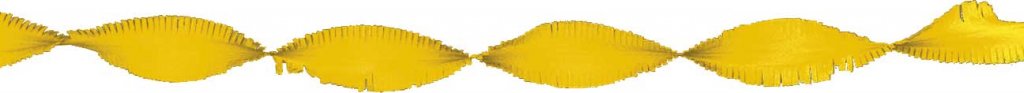 Crepe papier slinger geel 6 meter afbeelding