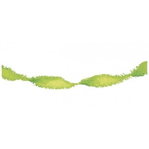 Crepe Papier Slinger Lime Groen - 24 meter