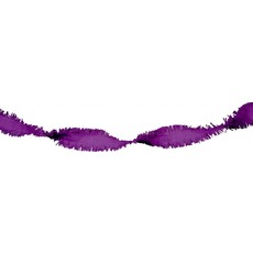 Paarse Crepe Papier Slinger - 24 meter