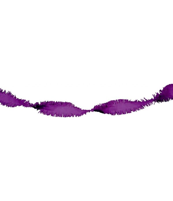 Paarse Crepe Papier Slinger - 24 meter