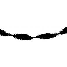 Zwarte Crepe Papier Slinger - 24 meter