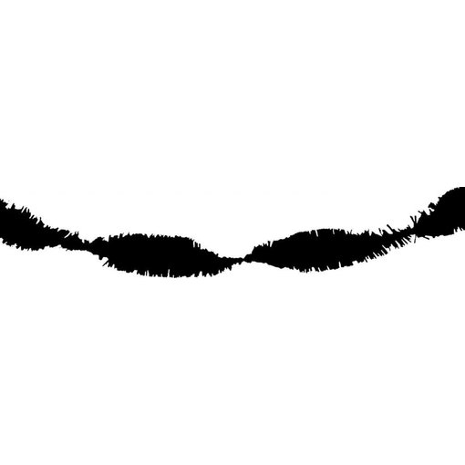 Zwarte Crepe Papier Slinger - 24 meter