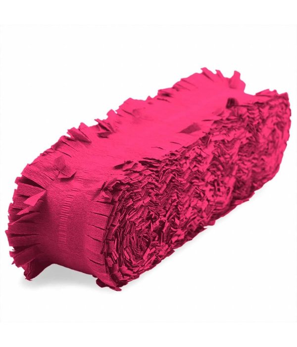 Neon roze Crepe Papier Slinger - 18 meter