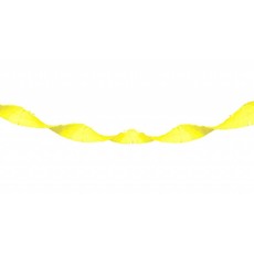 Neon gele Crepe Papier Slinger - 18 meter