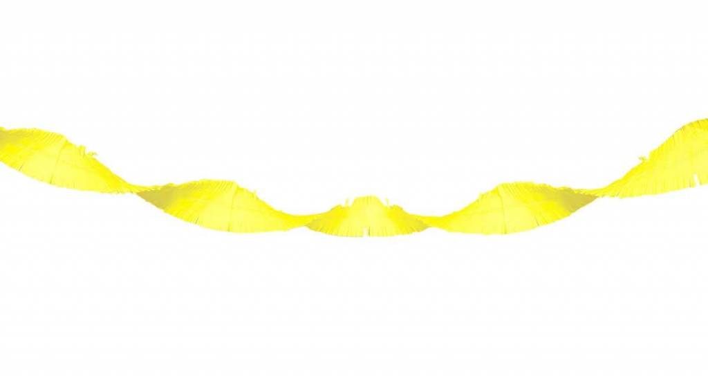 Neon gele Crepe Papier Slinger - 18 meter afbeelding