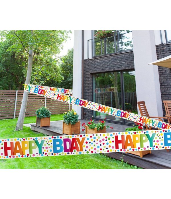 Happy Bday Stippen Markeerlint - 15 meter