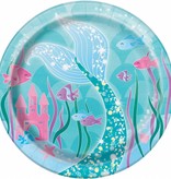 Zeemeermin bordjes 17cm 8 stuks